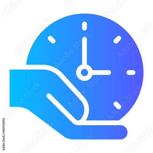 time management gradient icon