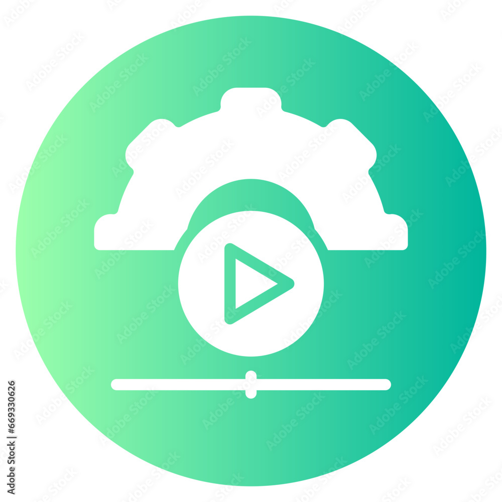 video player gradient icon video player gradient icon