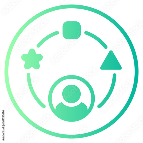 multitasking gradient icon