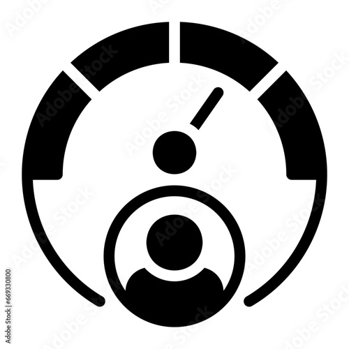 speedometer glyph icon