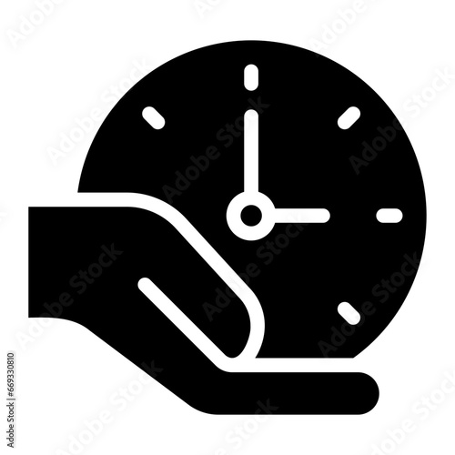 time management glyph icon