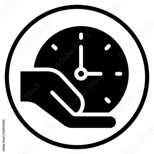time management glyph icon