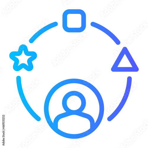 multitasking gradient icon