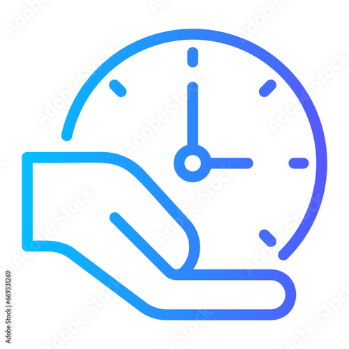 time management gradient icon