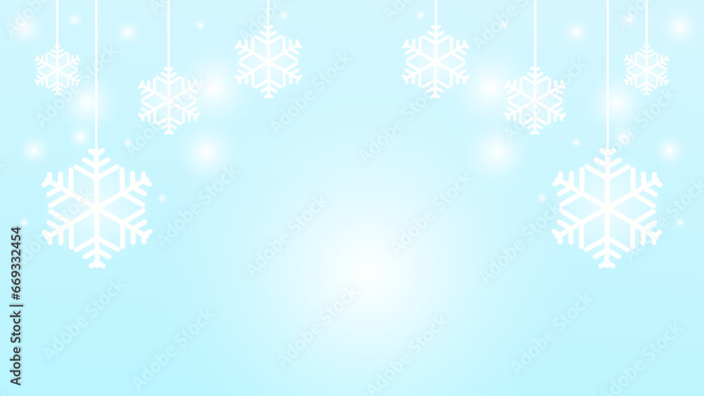 Winter background template with snowflake particles suitable for banner, poster, advertisement, brochure. Vector illustration Winter background template with snowflake particles suitable for banner, poster, advertisement, brochure. Vector illustration