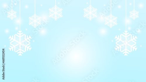 Winter background template with snowflake particles suitable for banner  poster  advertisement  brochure. Vector illustration