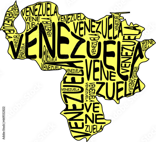 map of venezuela yellow photo