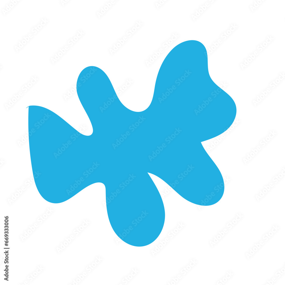 Muted blue abstract shapes vector 