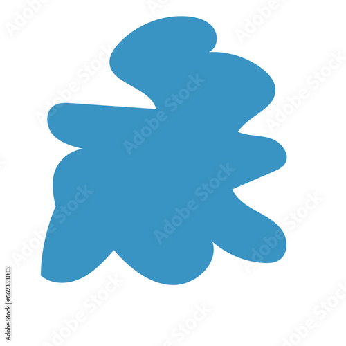 Muted blue abstract shapes vector 