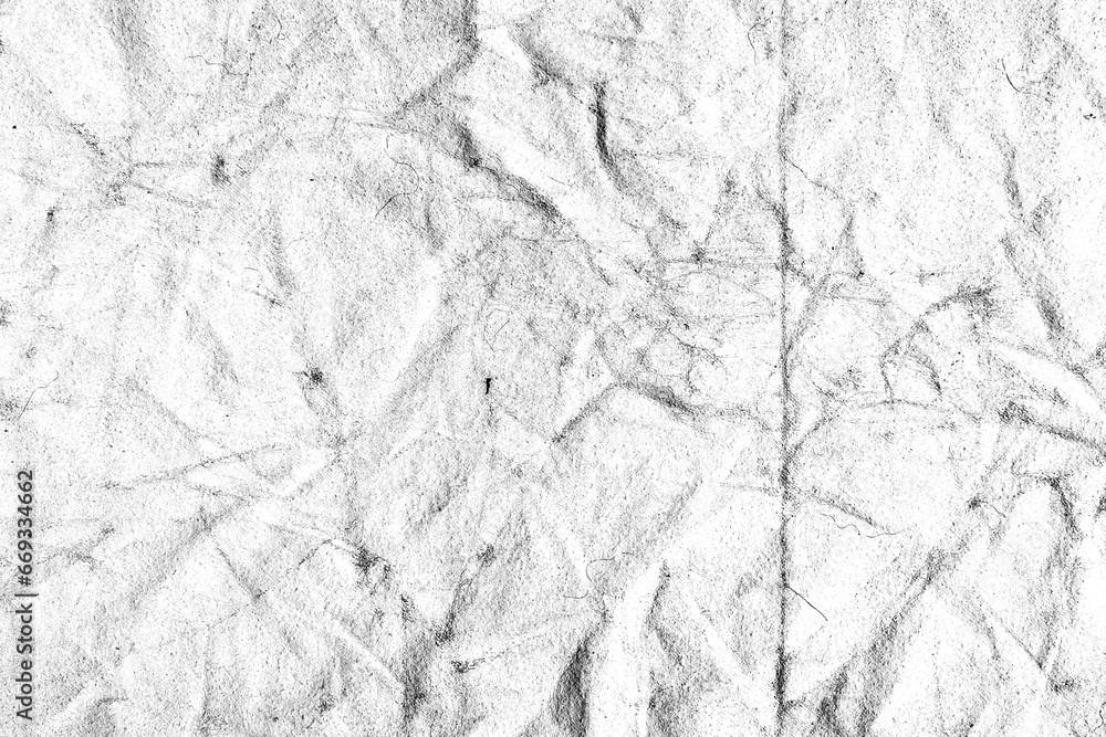 Fundo grunge em preto e branco. Textura de ilustração abstrata de rachaduras e ponto. Padrão monocromático sujo da antiga superfície desgastada. - obrazy, fototapety, plakaty 