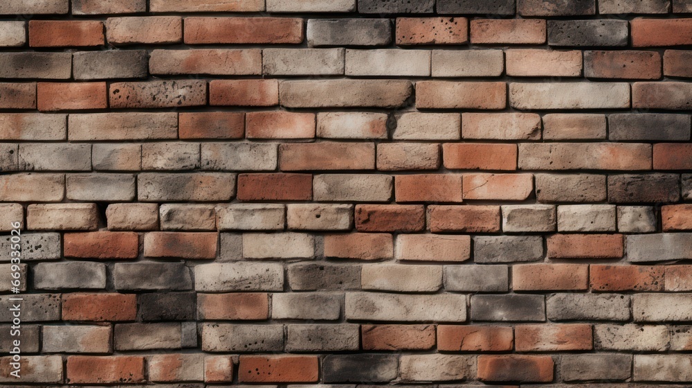 Obraz premium Abstract Architecture: Brown Brickwork Design with Textured Wall Pattern