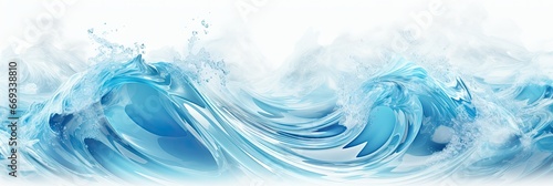 Blue-White Frosty Wave