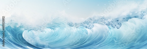 Blue-White Frosty Wave