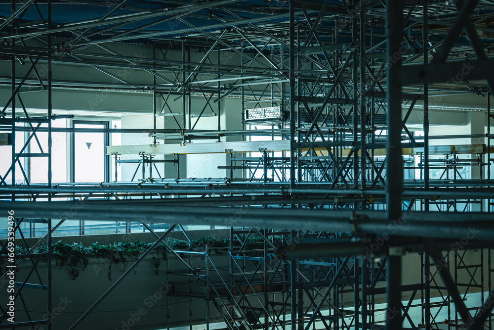 Buildings inside the airport under construction