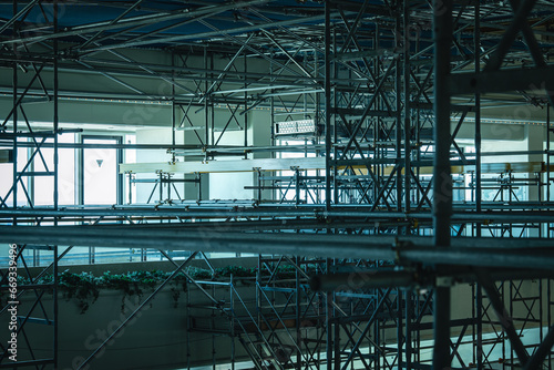 Buildings inside the airport under construction