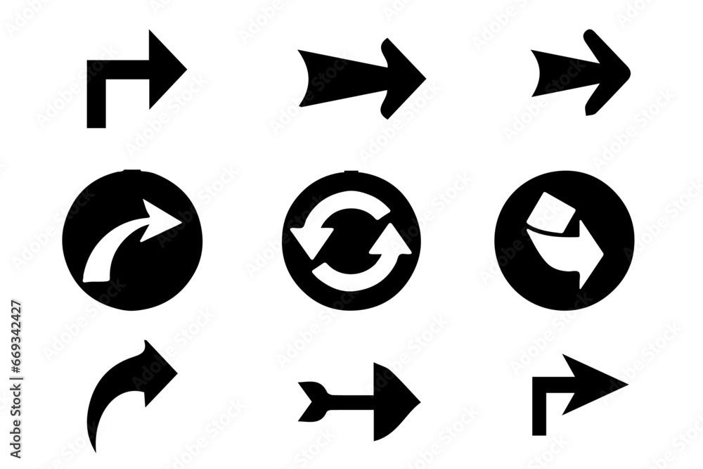 Arrow icons set. arrow. Arrow symbol. Circle arrows. Modern Vector illustration. Arrow cursors. Arrow icons set. arrow. Arrow symbol. Circle arrows. Modern Vector illustration. Arrow cursors.