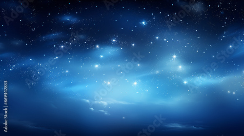stars and clouds,Starry Night with Milky Way on a Dark Blue Sky
