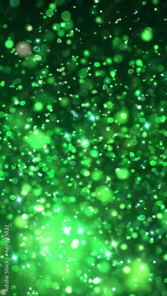 Vertical video abstract luxurious, premium green glittering, heavenly ray, divine bless, particles motion. Vertical video abstract luxurious, premium green glittering, heavenly ray, divine bless, particles motion.