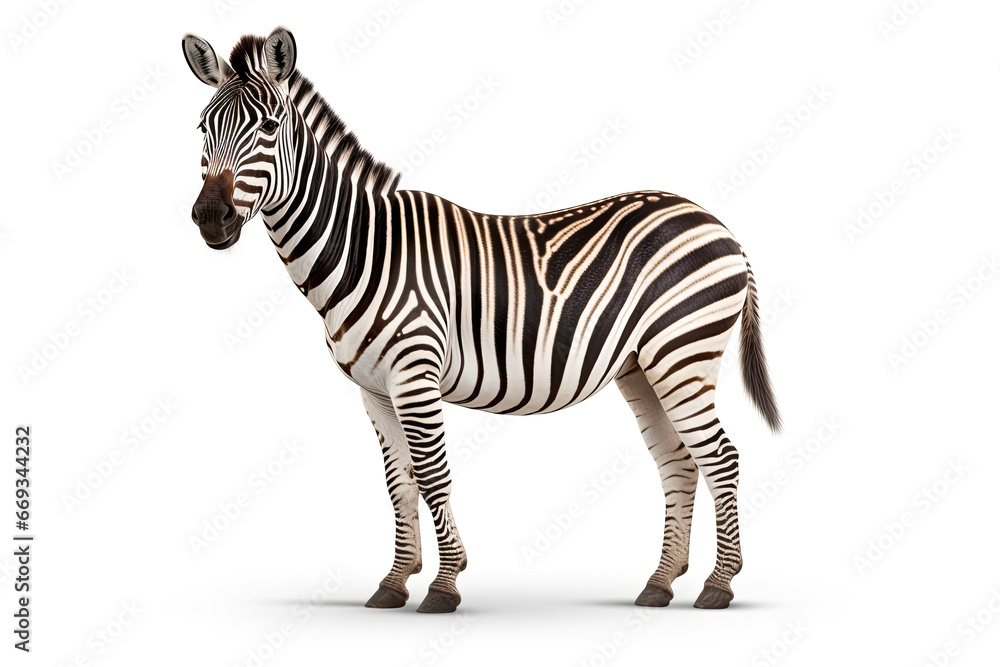 Obraz premium zebra isolated on white background