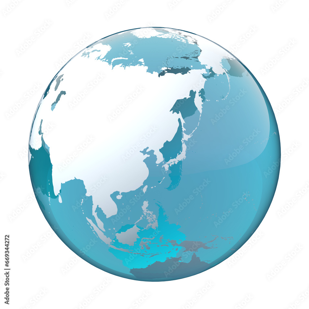Korea, Asia, earth globe, world map