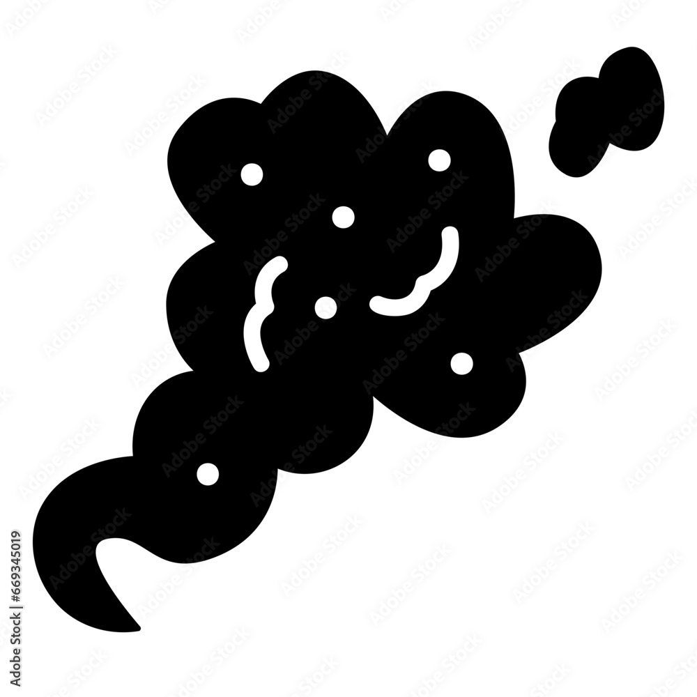 Obraz premium dust glyph icon