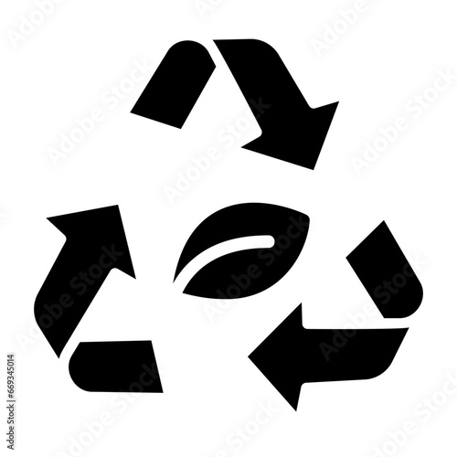 biodegradable glyph icon