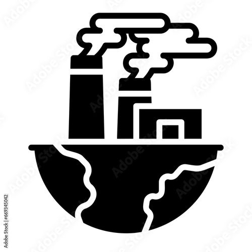 pollution glyph icon