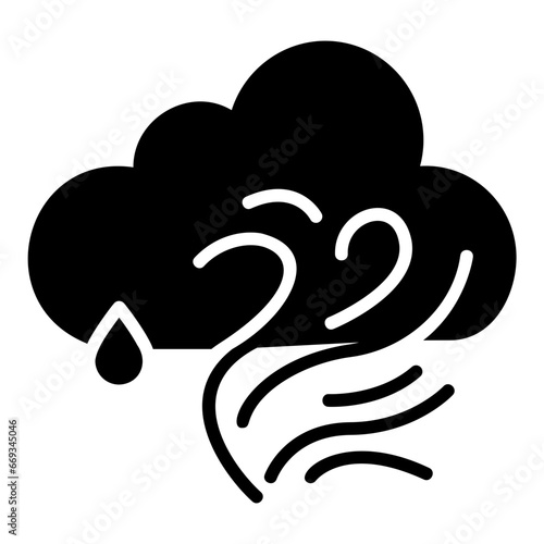 water vapor glyph icon