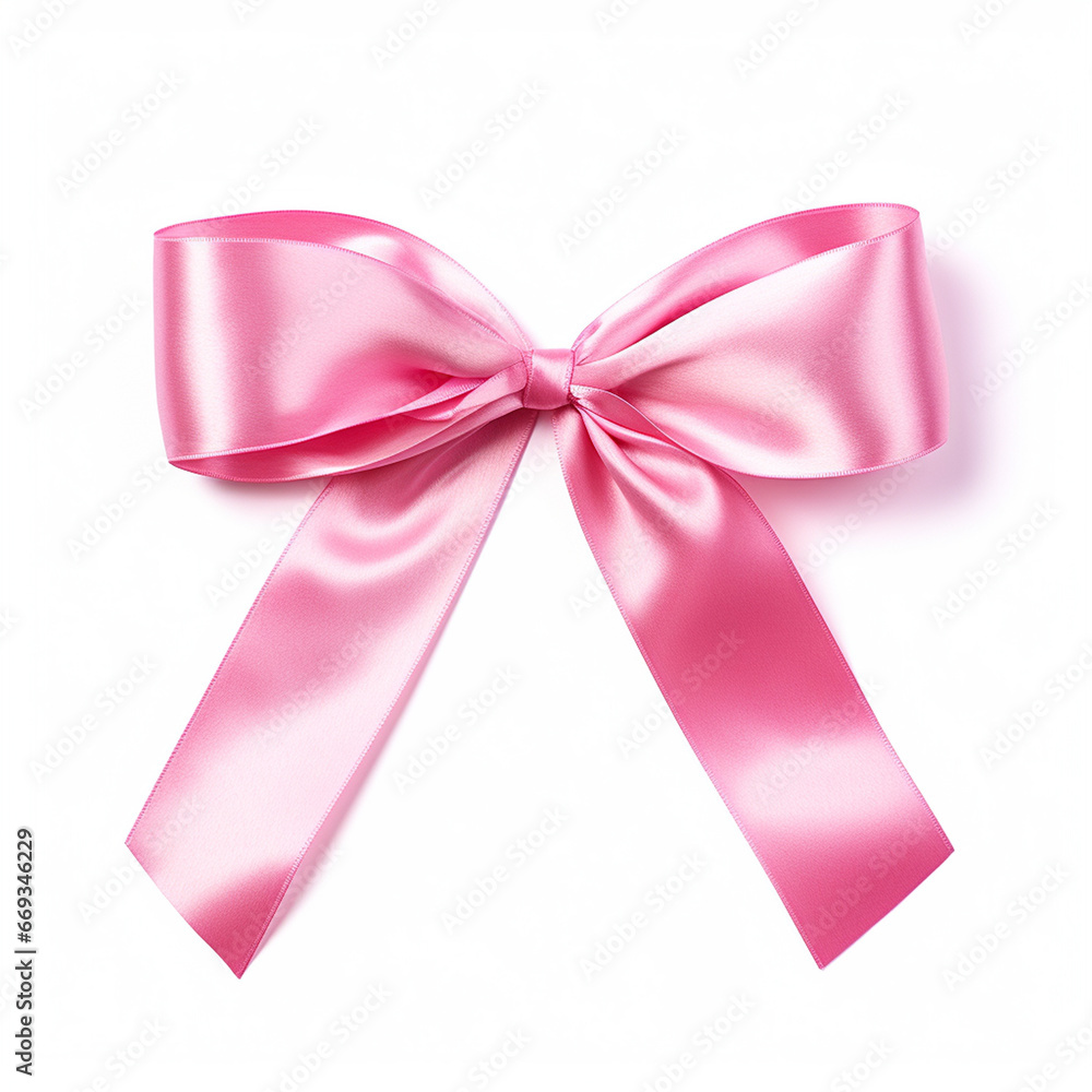 Red ribbon symbol for breast cancer awareness Red ribbon symbol for breast cancer awareness