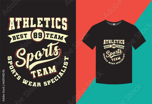 Athletics Sports Team T shirt Design