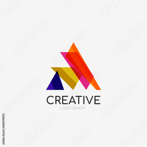 Free Download Triangle abstract logo, business emblem icon - GFXLoad