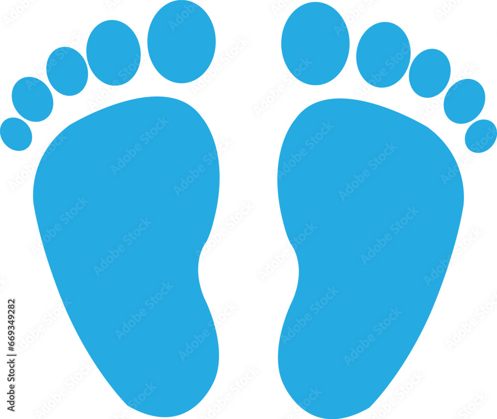 Baby foot print design blue color, boy foot print Baby foot print design blue color, boy foot print