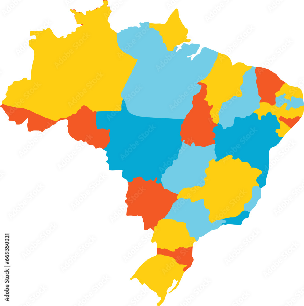 Brazil's basic outline map in vector format, in sketch line style Brazil's basic outline map in vector format, in sketch line style