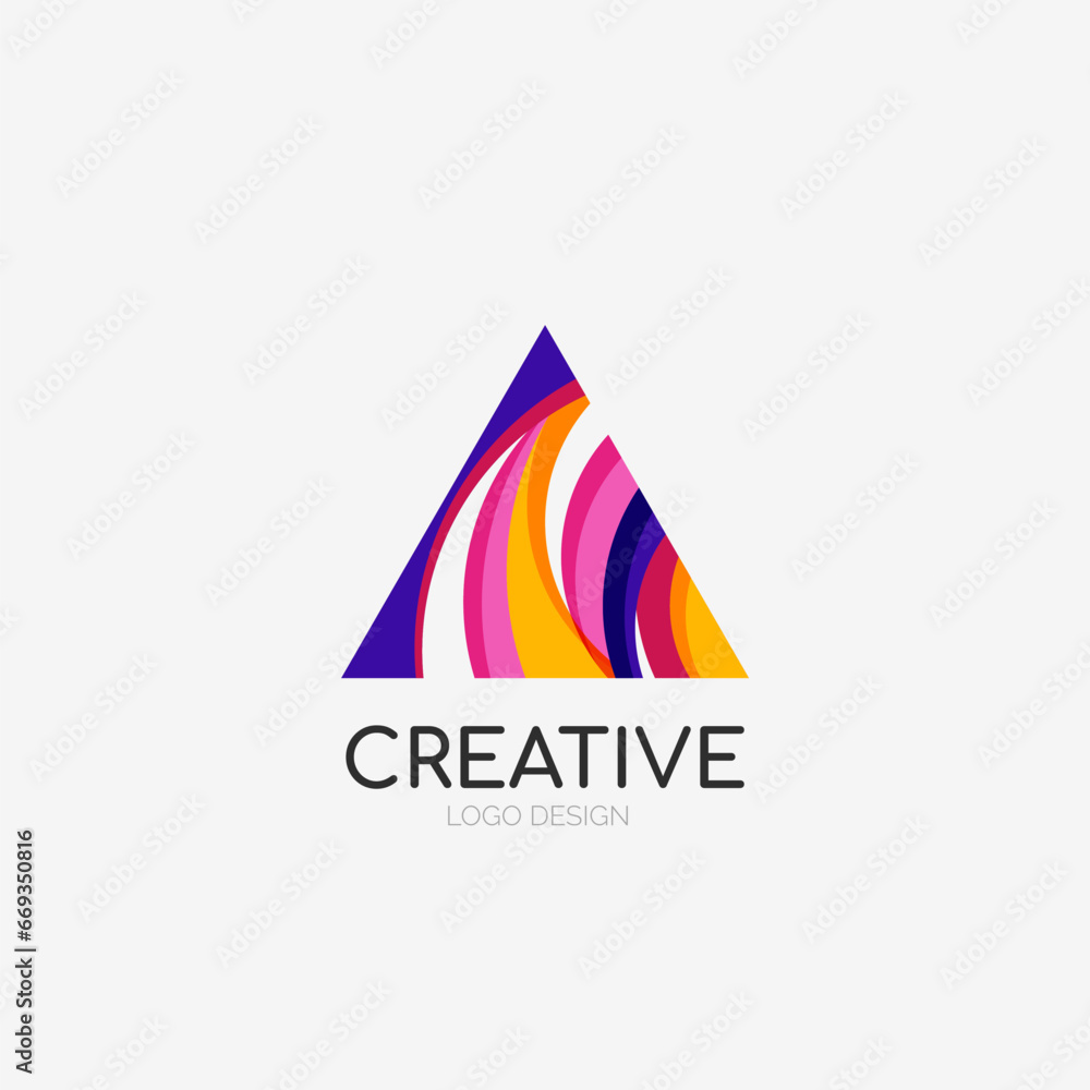 Triangle abstract logo, business emblem icon Triangle abstract logo, business emblem icon