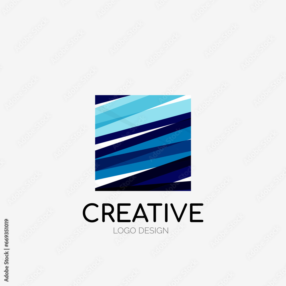 Modern abstract logo design. Geometric vector art. Clean overlapping lines and abstract shapes. Perfect for modern brand Modern abstract logo design. Geometric vector art. Clean overlapping lines and abstract shapes. Perfect for modern brand
