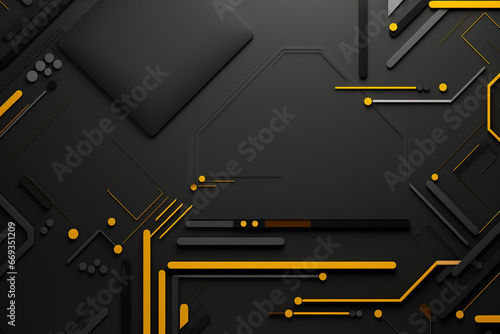 Abstract of line, circle, squares and geometry element design for technology or business background