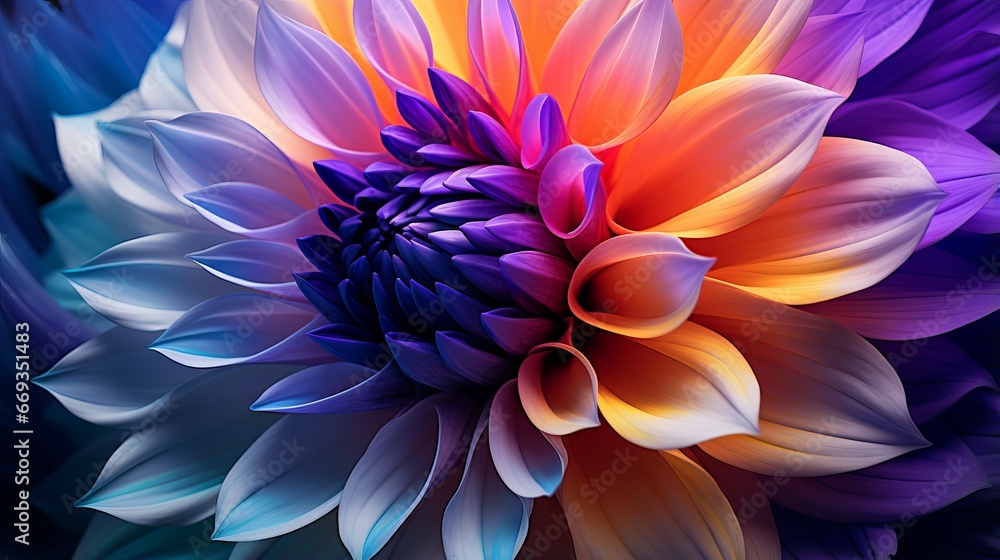 vibrant macro close-up photography of a colorful flower - creative abstract background