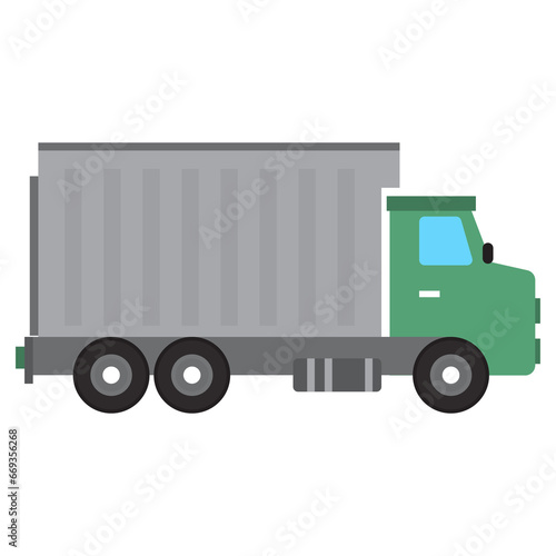 Vector illustration of cargo truck icon sign and symbol. colored icons for website design .Simple design on transparent background (PNG).