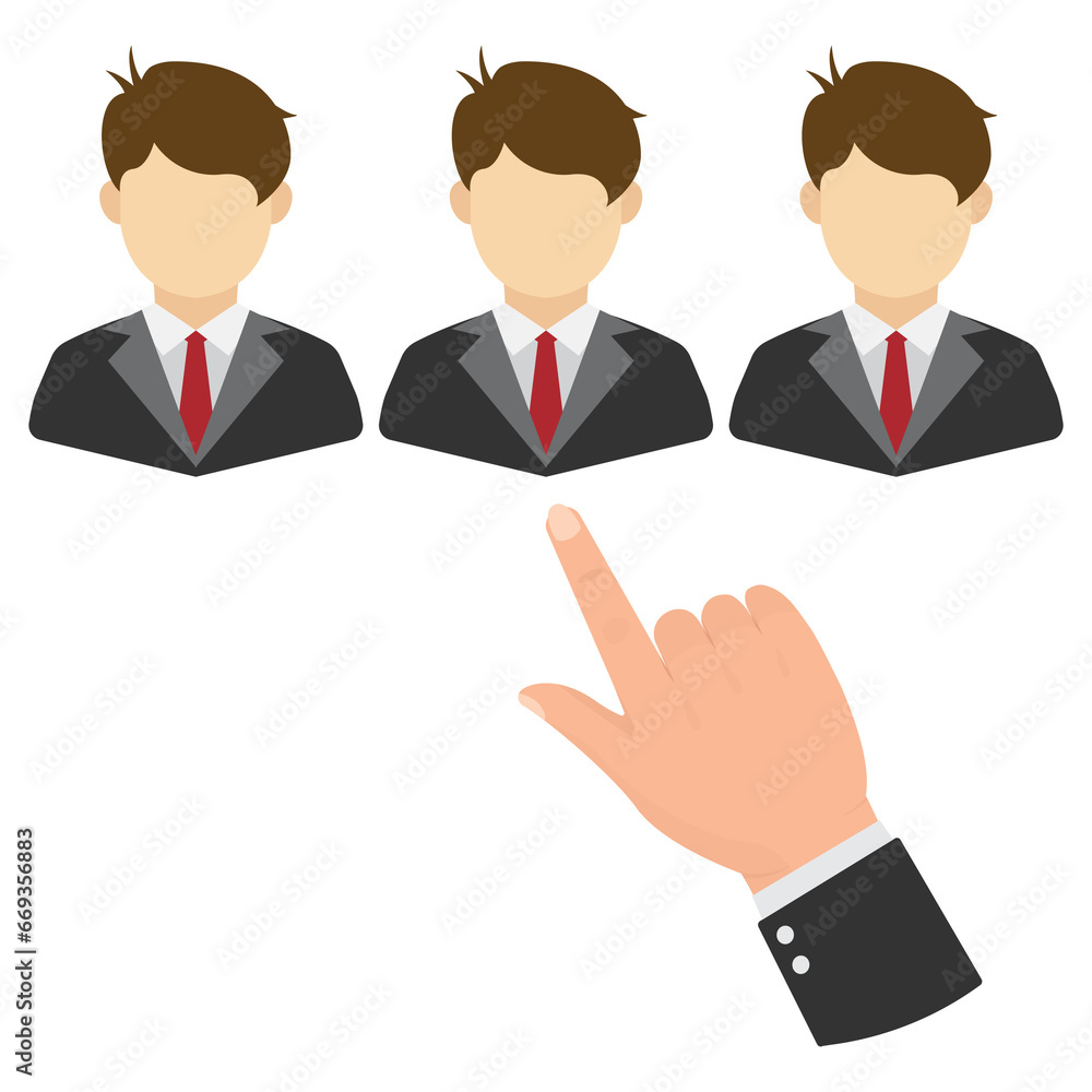 Vector illustration of employee selection icon sign and symbol. colored icons for website design .Simple design on White background. Vector illustration of employee selection icon sign and symbol. colored icons for website design .Simple design on White background.