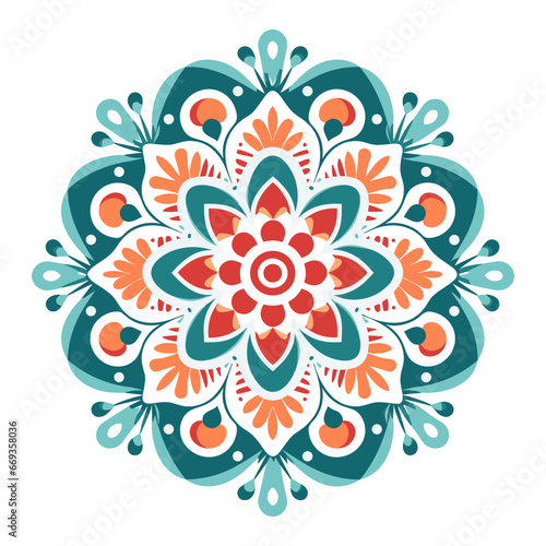 Gradient Mandala Art vector Icon isolated on a White Background  Islamic mandala  Circle Colorful mandala