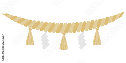 日本の伝統の正月飾りのしめ縄