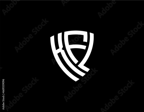 KFL creative letter shield logo design vector icon illustration photo