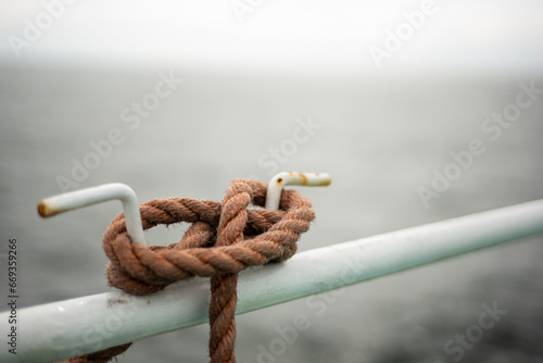 Rope on a ferry photo