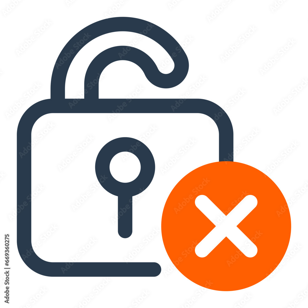 Modern Access Denied Indicator Icon Modern Access Denied Indicator Icon