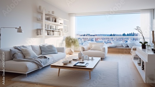 Minimalist Adaptability: Living Room Design in a Futuristic Scandinavian Home