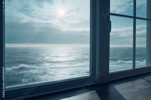 View of the sea from the window of a house on the beach © Sahil