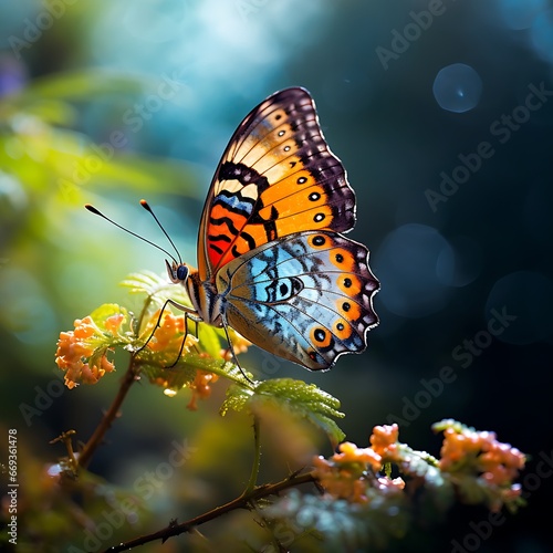 butterfly in nature background ai generated