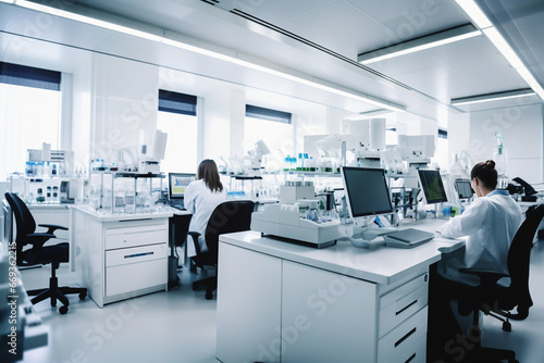 Researchers in Hospital laboratory