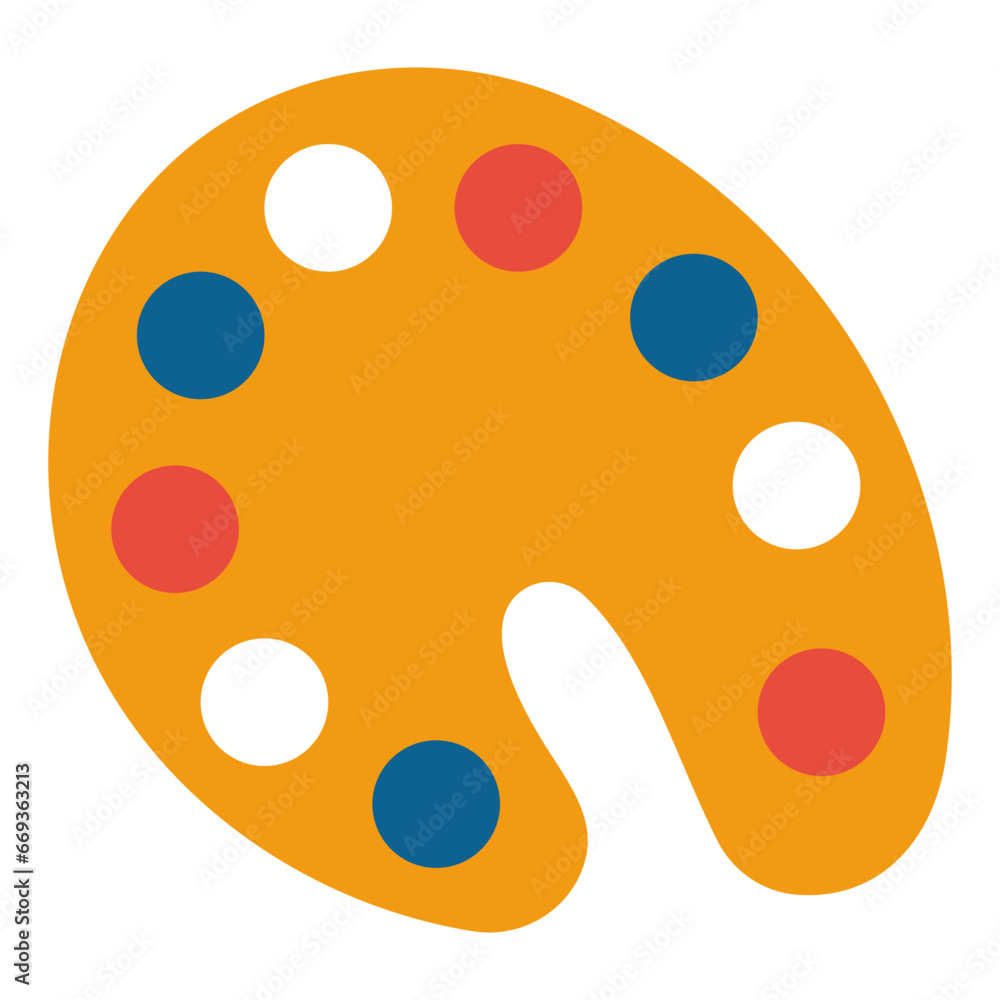Fototapeta premium color palette brush paint draw artist icon
