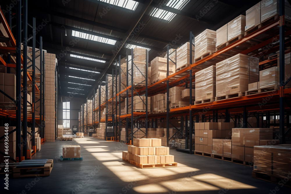 Business, transportation, logistics concept. Industrial distribution